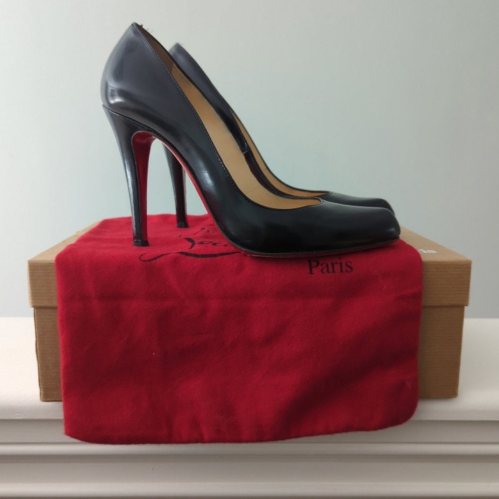 Christian Louboutin décolleté 898 100 Jazz Calf Leather Pumps - Picture 2 of 9